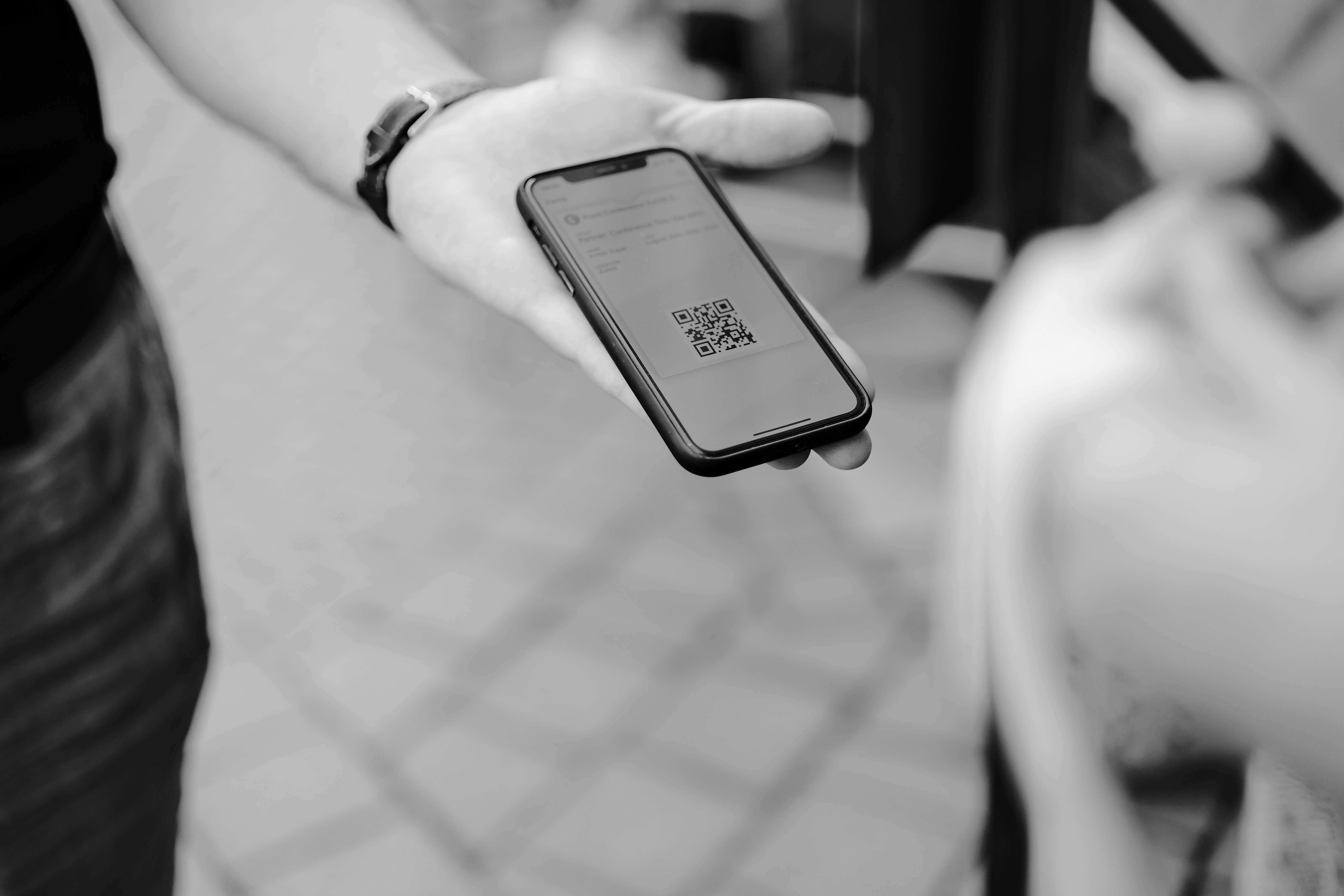control de accesos con código QR en evento